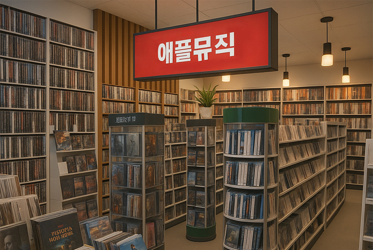 애플뮤직 용산점 매장 사진